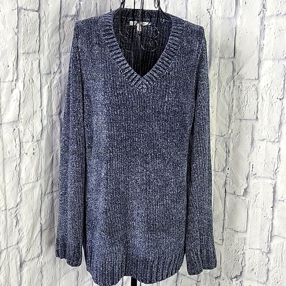 ORVIS Blue Chenille Long Sleeve Pullover Sweater Small